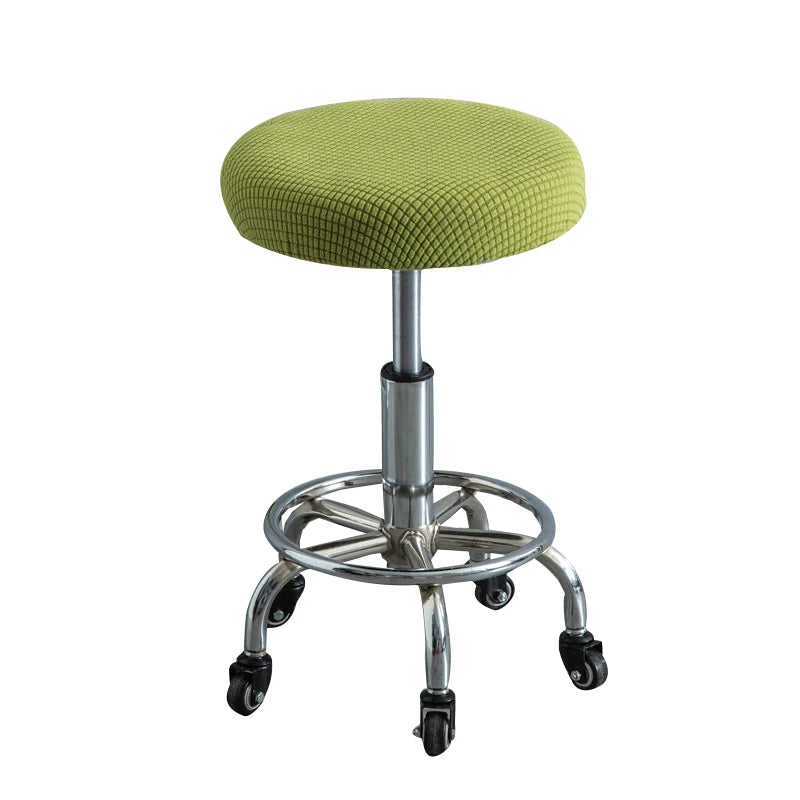 Round Chair Cover Polar Fleece Seat Cover Stretch Bar Stool Cover For Bar Banquet Hotel Dining Home Decor Washable Removable