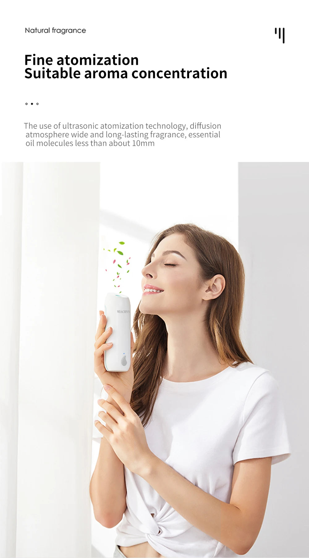 100m³ Essential Oil Diffuser 45ML 3 Modes Aroma Diffuser Wall Mounted Room Fragrance Home Toilet Hotel Air Purifiers Humidifier