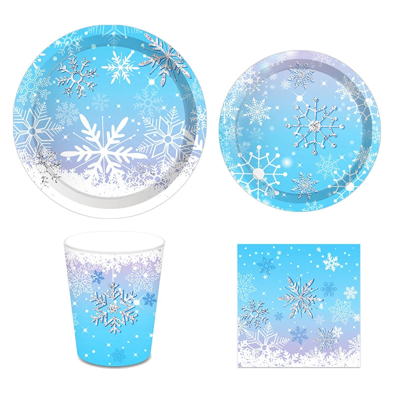 Frozen Snowflake Disposable Party Tablecloth Snow Ice Freeze Theme Birthday Party Decorations Kids Favors Baby Shower Supplies