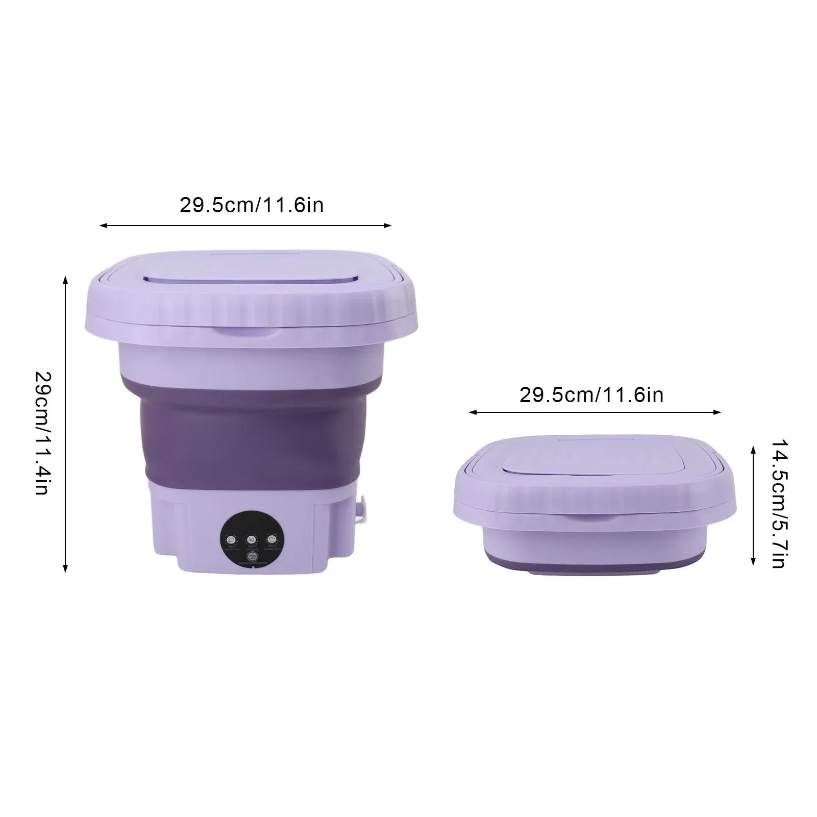 8L Mini Folding Washing Machine Portable Socks Underwear Cleaning Washer Automatic Foldable Bucket Washer Travel Dormitory EU US