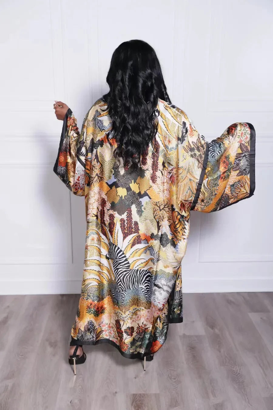 2024 Maxi Dress Japanese Kimono Traditional Woman Long Kimono Cardigan Cardigan Blouse Shirt Female Printing Japanese Dress