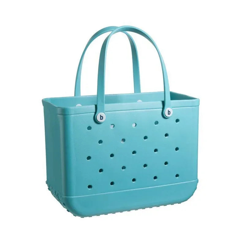 Beach Bag Spot Printed Basket Hole Big Bag Beach Storage Bag Women's Handbag 38x13x32cm Camping Picnic EVA Cave Package