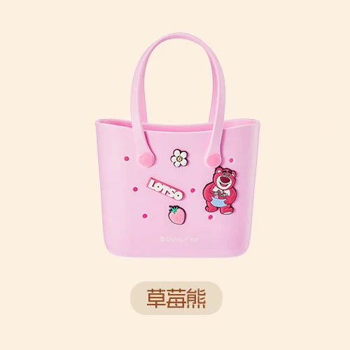 Disney Anime Stitch Lotso Lucifer Marie Cat Lunch Box Bento Bag Cartoon Cute Handbag Portable Large Capacity Storage Bags