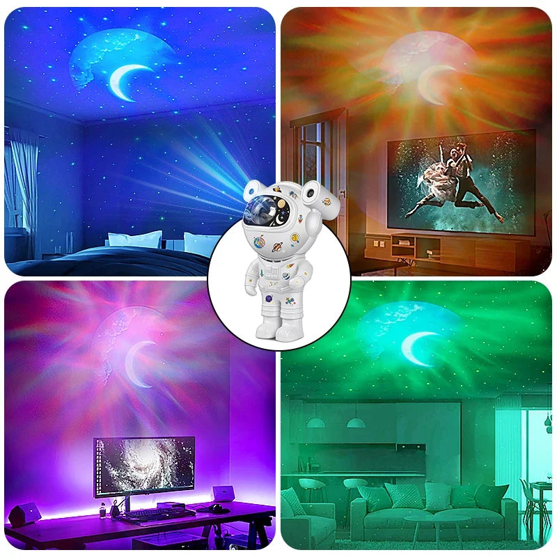 Astronaut Star DIY Projector Night Light 360 Adjustable Design Nebula Galaxy Lighting for Children Christmas Party Birthday Gift