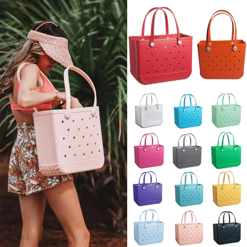 Cave Pet Bag Waterproof Handbag EVA Beach Basket Picnic Tote Bag For Women Holes Pouch Shopping Shoulder Boggs Bag Home Storage