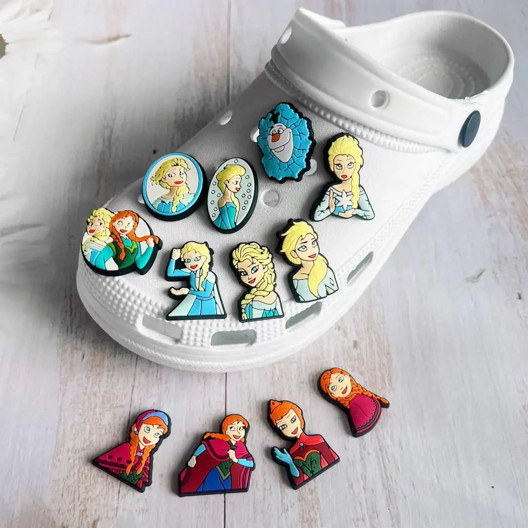 26Pcs Disney Frozen Shoe CharmsShoe Decoration Charms Cute Shoe Charms for Croc Kids Boys Girls Men Women Party Birthday Gifts