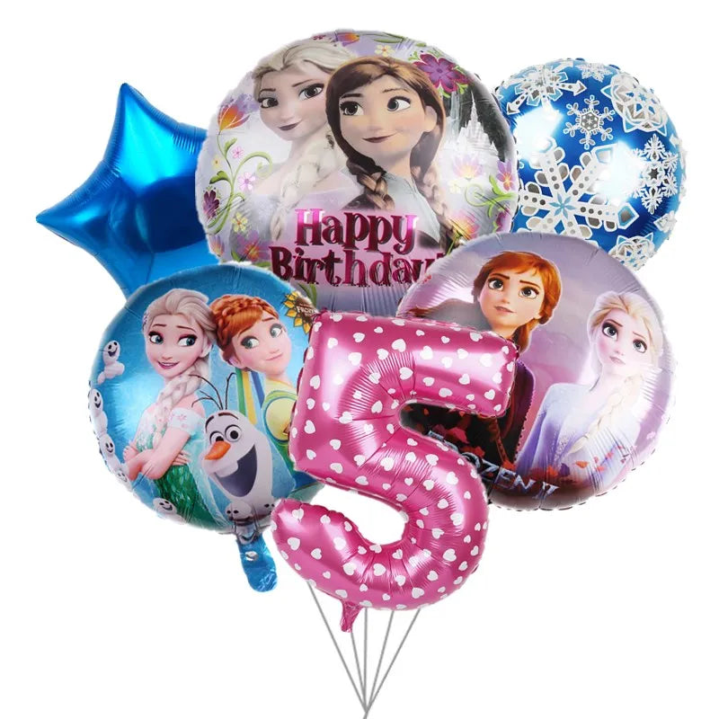 Disney Frozen Elsa Anna Aluminum Balloons Decoration Baby Shower Kids Girl Birthday Party Olaf Princess Foil Balloon Home Decor