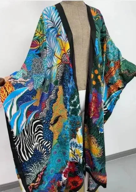2024 Maxi Dress Japanese Kimono Traditional Woman Long Kimono Cardigan Cardigan Blouse Shirt Female Printing Japanese Dress