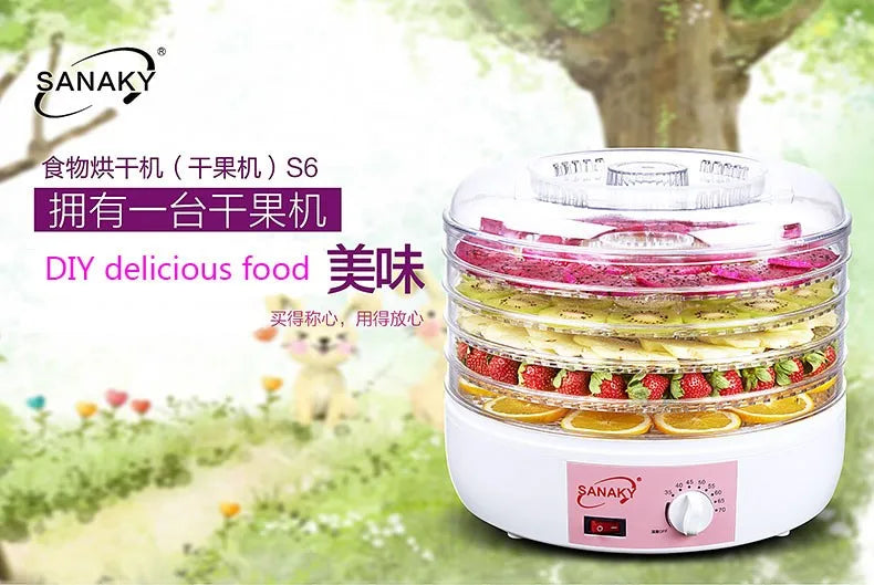 250W POWER 5 LAYERS FOOD DRYER  Dry Machine Fruits and Vegetables Dehydration Drying Machine Pet Food