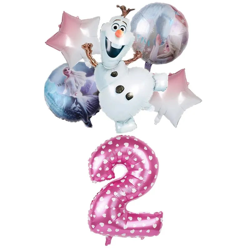Disney Frozen Elsa Anna Aluminum Balloons Decoration Baby Shower Kids Girl Birthday Party Olaf Princess Foil Balloon Home Decor