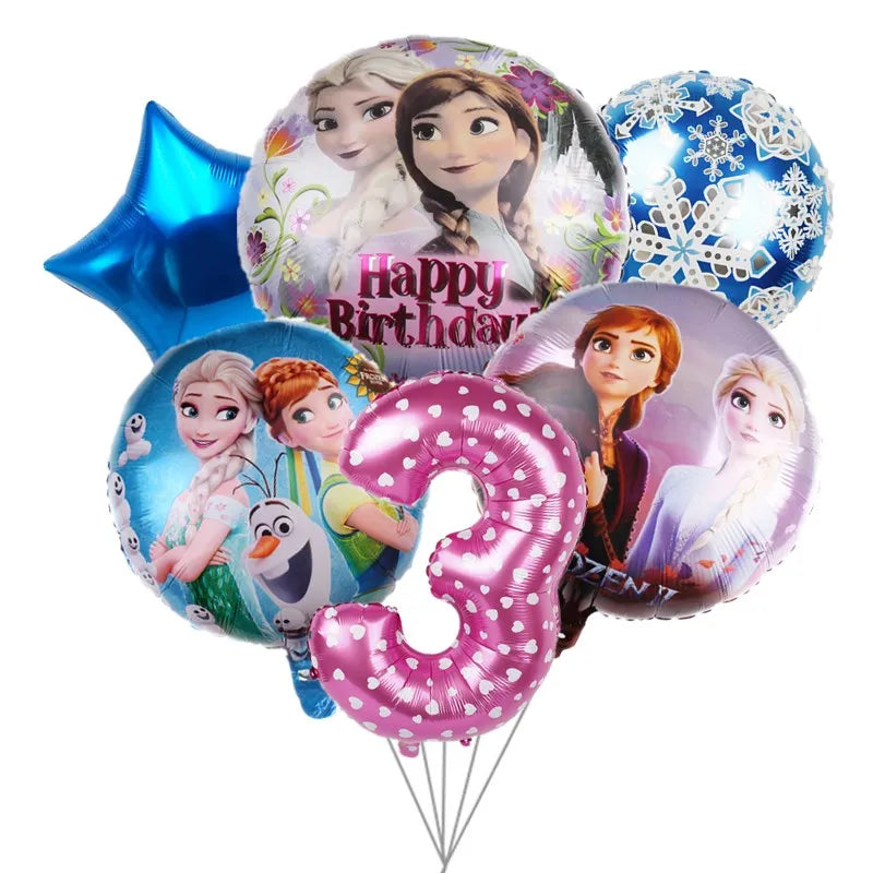 Disney Frozen Elsa Anna Aluminum Balloons Decoration Baby Shower Kids Girl Birthday Party Olaf Princess Foil Balloon Home Decor
