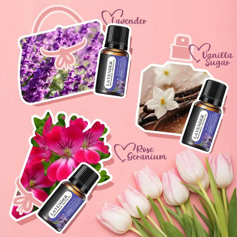 Aromatherapy Oil Natural Aromatherapy Oils For Diffuser Humidifier 10ml Car Air Freshener Clothes Hair Fragrance Oils For