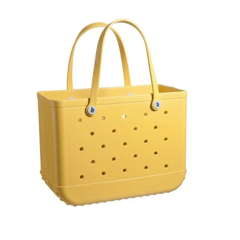 Beach Bag Spot Printed Basket Hole Big Bag Beach Storage Bag Women's Handbag 38x13x32cm Camping Picnic EVA Cave Package
