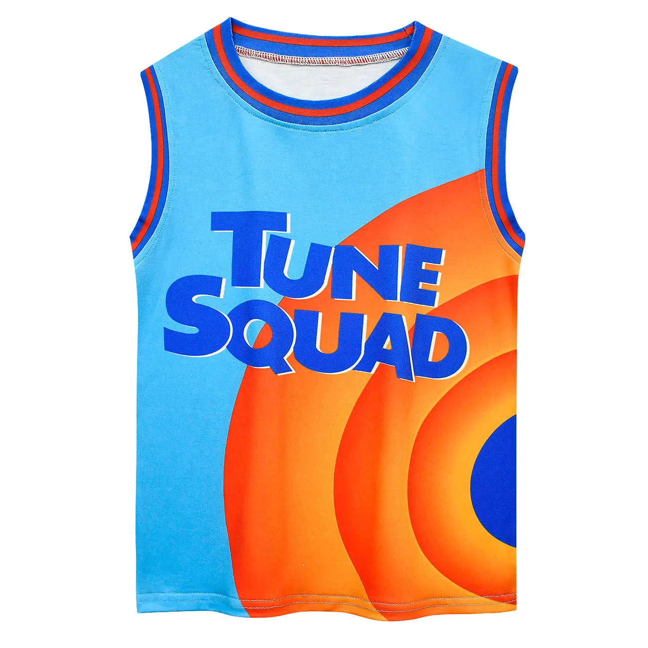 Boys & Girls Space Jam 2 Tune Squad Basketball Jersey Set - Kids Sports Cosplay Vest & Shorts Tracksuit Uniform