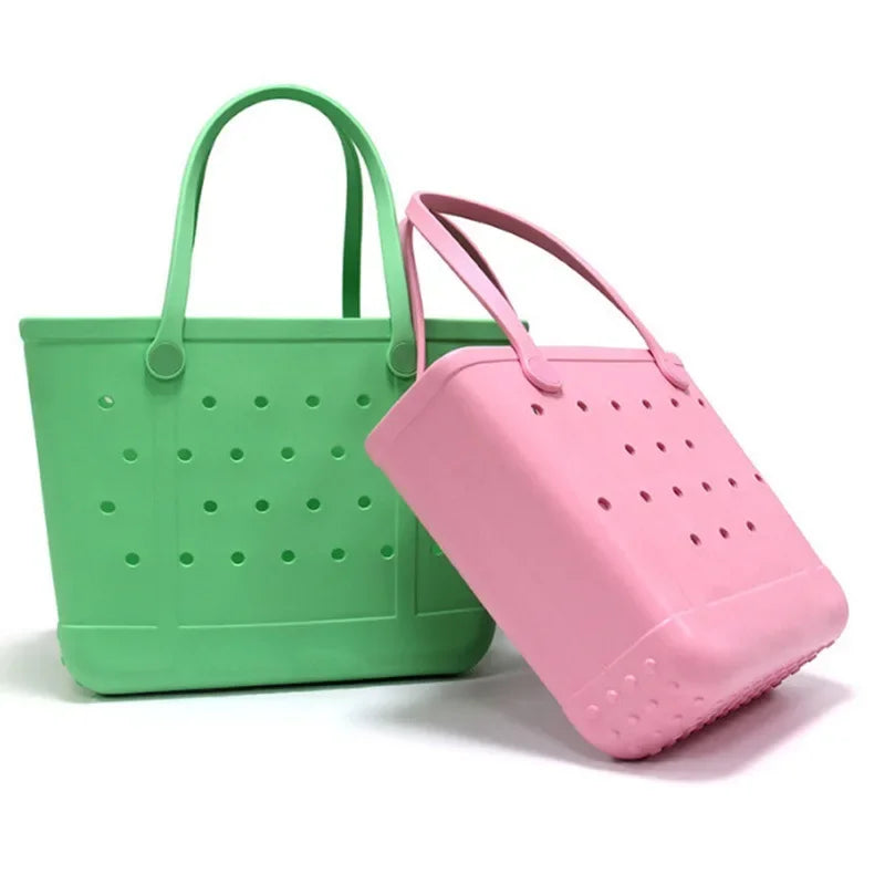 Beach Bag Spot Printed Basket Hole Big Bag Beach Storage Bag Women's Handbag 38x13x32cm Camping Picnic EVA Cave Package