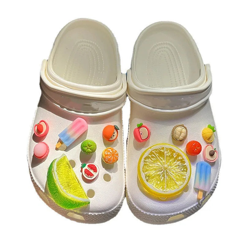 2024 Fresh Lemon Shoe Charms Designer DIY Cute Shoes Party Decaration Accessories for JIBS Clogs Kid Boy Women Girls Gifts
