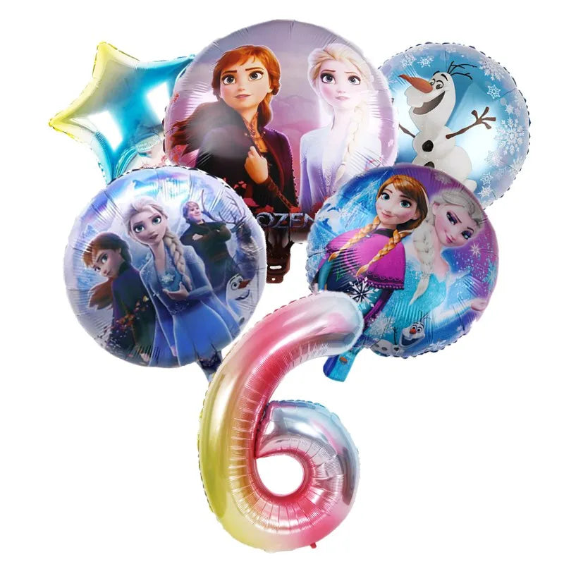 Disney Frozen Elsa Anna Aluminum Balloons Decoration Baby Shower Kids Girl Birthday Party Olaf Princess Foil Balloon Home Decor