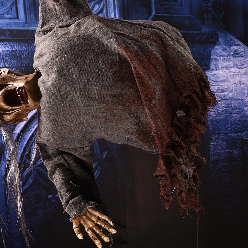 Electric Fanny toy Halloween Hanging Ghost Haunted House Grim Reaper Horror Props Home Door Bar Club Halloween Decorations