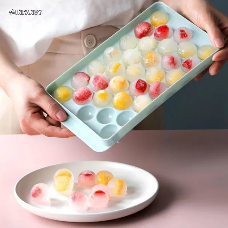 33 Ice Boll Hockey PP Mold Frozen Whiskey Ball Popsicle Ice Cube Tray Box Lollipop Making Gifts Kitchen Tools Accessories