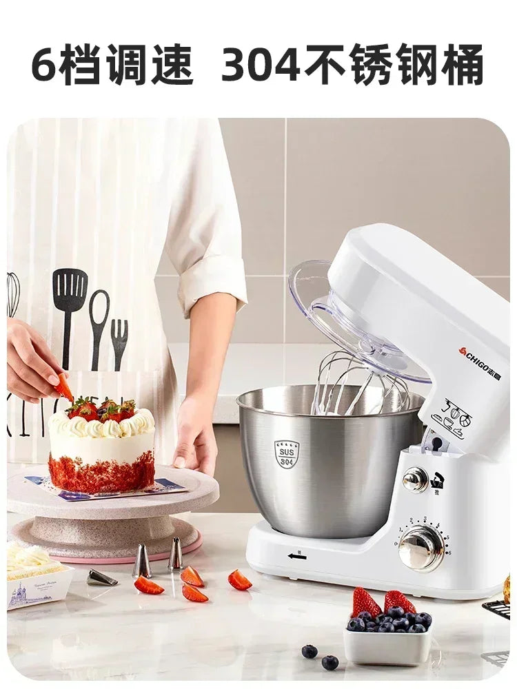 Desktop Egg Beater Electric Household Stand Mixer Flour-Mixing Machine Cream Whipper Fresh Milk Cover Stirring Commercial Use