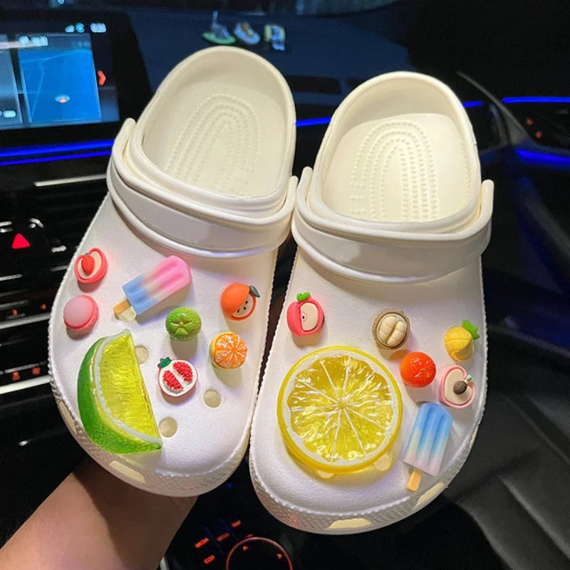 2024 Fresh Lemon Shoe Charms Designer DIY Cute Shoes Party Decaration Accessories for JIBS Clogs Kid Boy Women Girls Gifts