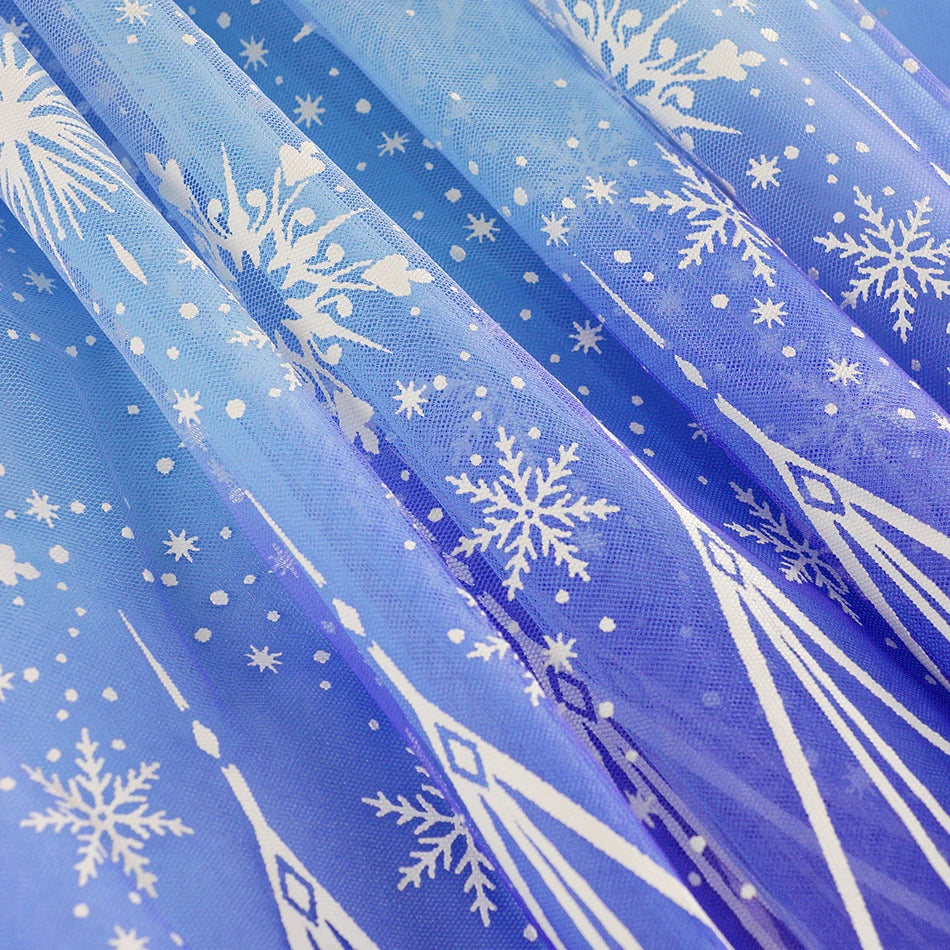 Girls Elsa Cosplay PrincessElsa Costume Frozen Anna Dress Snow Queen Fancy Cosplay Dance Party  Elegant Toddler Dress 2-10Years