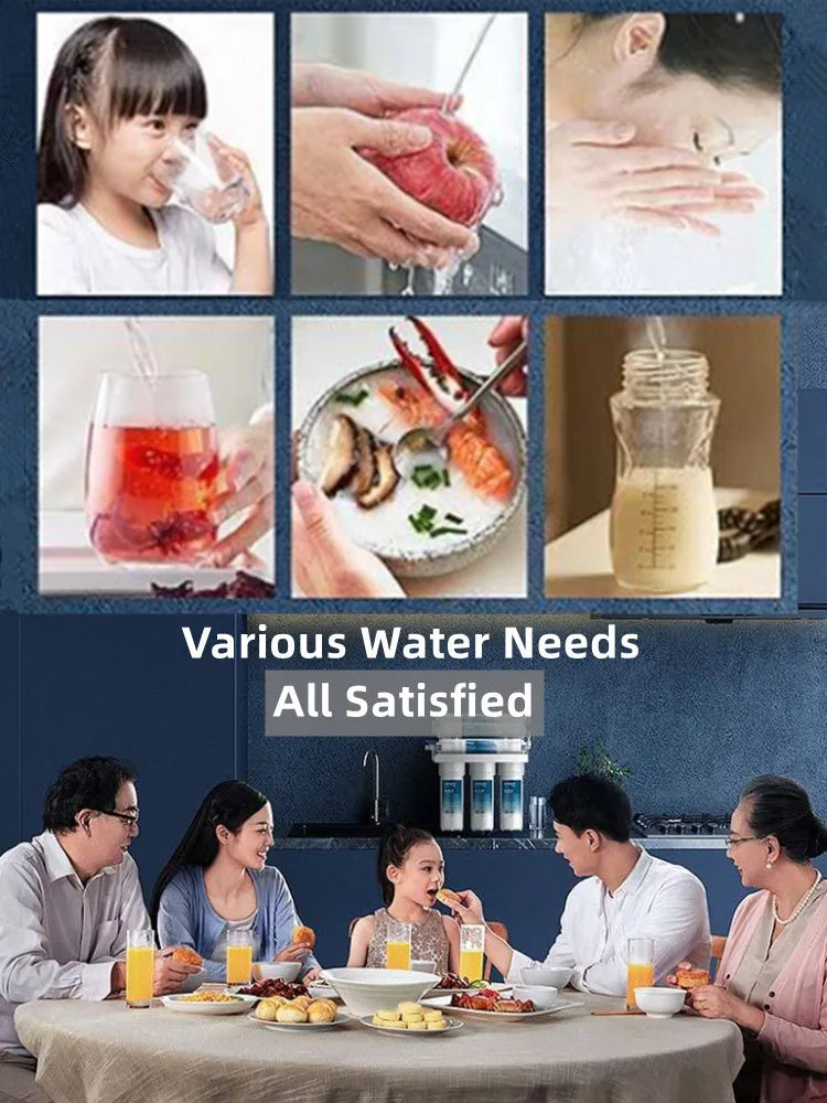 Water Filter Purifier Household Direct Drinking Kitchen Tap Water Filter System 3+2 Ultrafiltration Water Purification Kit
