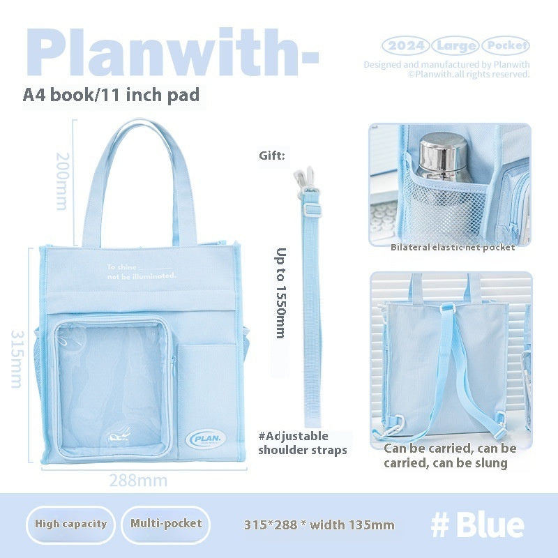 Simple Oxford Cloth Crossbody File Bag