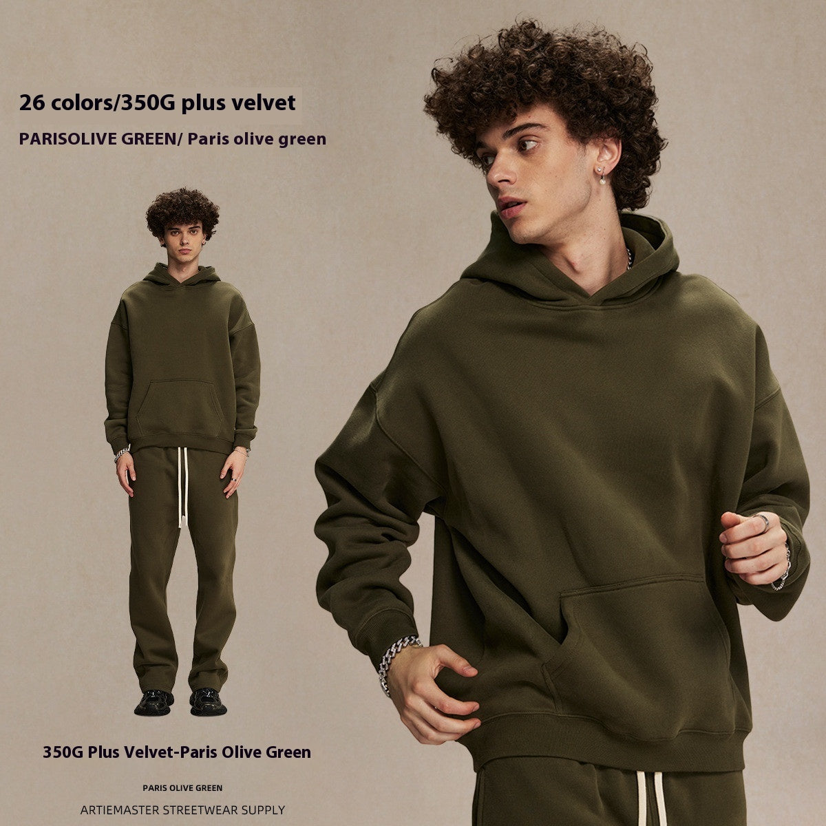 Oversize Thick Hooded Fashion Men's Sweater