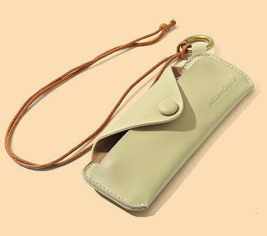 Soft Leather Bag Portable Storage Myopia Glasses