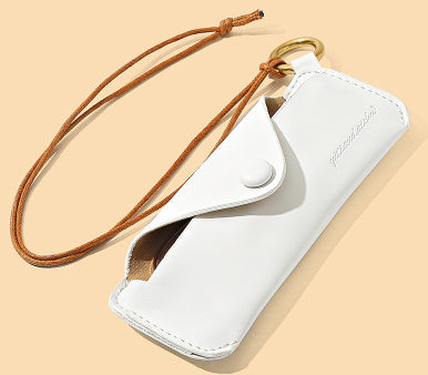 Soft Leather Bag Portable Storage Myopia Glasses