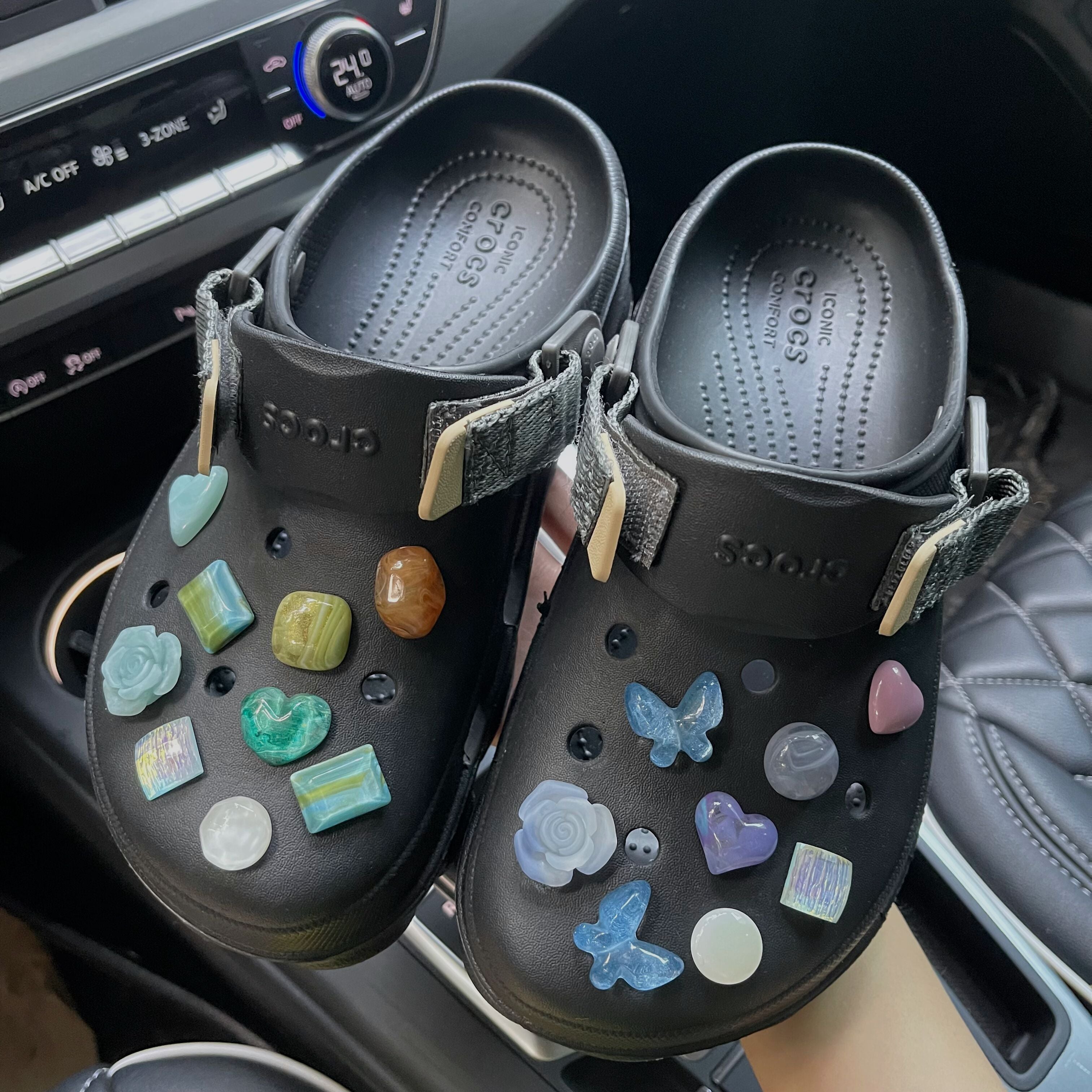Cave Shoes Buckle Stone Butterfly Accessories
