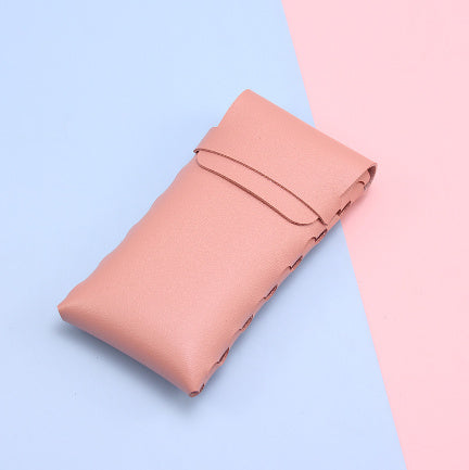 Soft Leather Bag Portable Storage Myopia Glasses