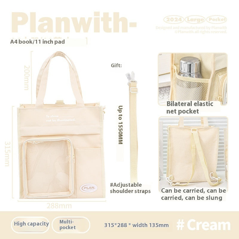 Simple Oxford Cloth Crossbody File Bag